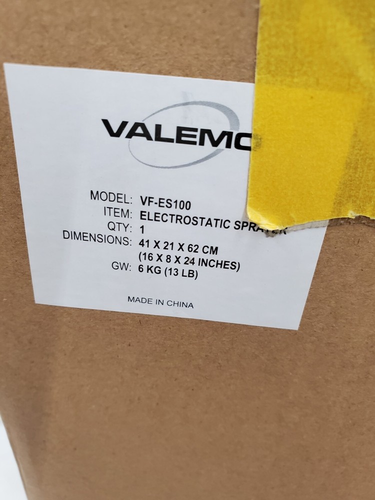 Valemo VF-ES100 Cordless Electrostatic Backpack Sprayer (132256-1 JJO P5)