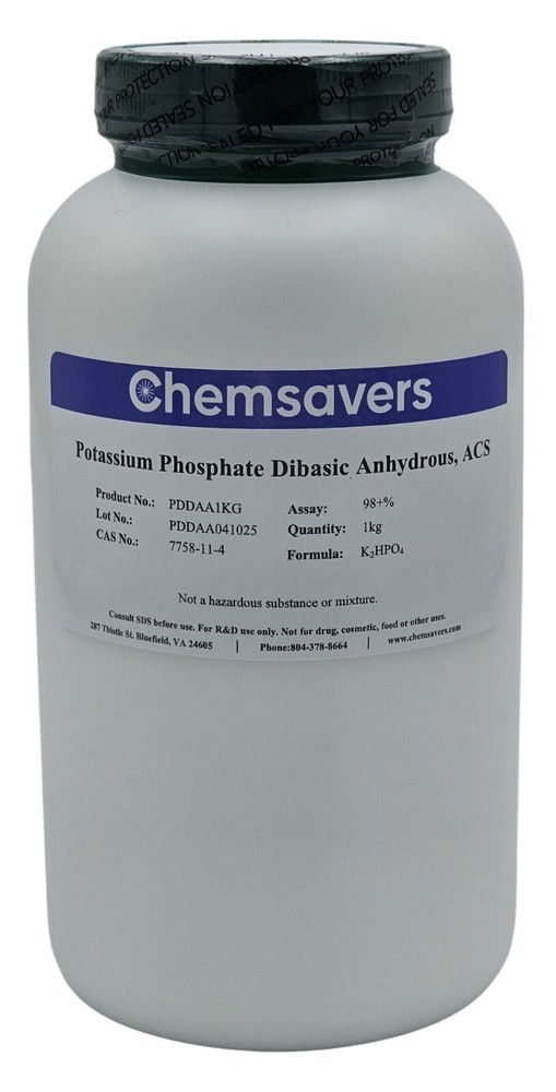 Potassium Phosphate Dibasic Anhydrous, ACS, 98+%, 1kg