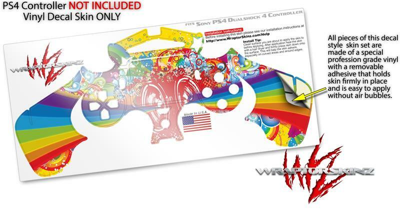 Skin for Sony PS4 Controller Rainbow Music