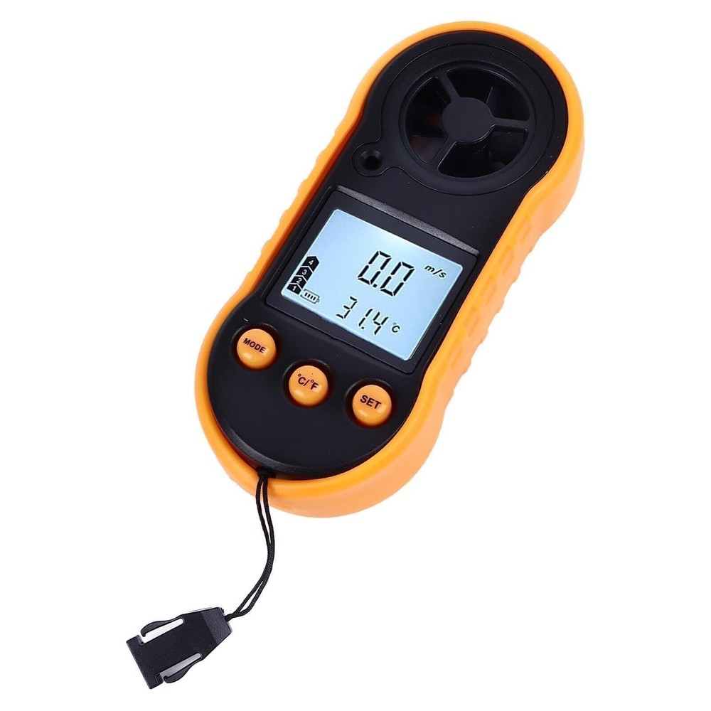 Digital Anemometer LCD Screen Handheld Wind Speed Meter Wind Temperature Gauge