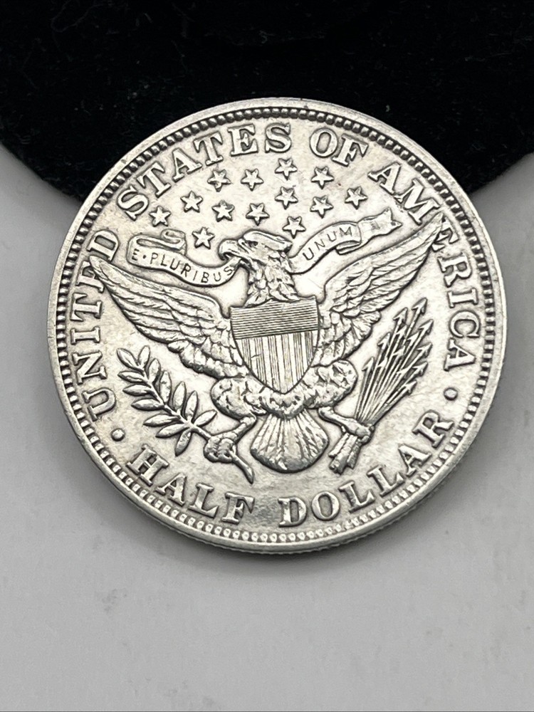 1892-P Barber Half Dollar Cleaned