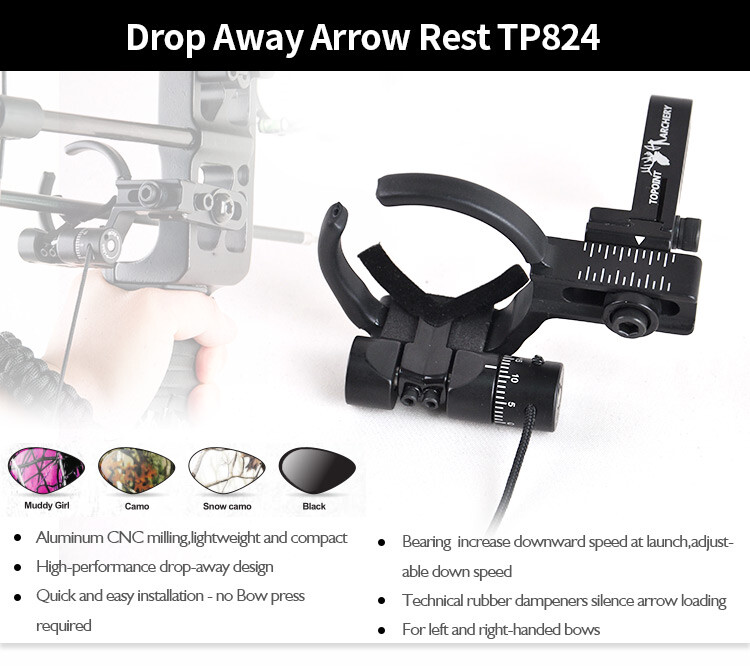 Topoint Archery Drop Away Speed Arrow Rest Fall Rest Adjustable Compoud Bow Hunt