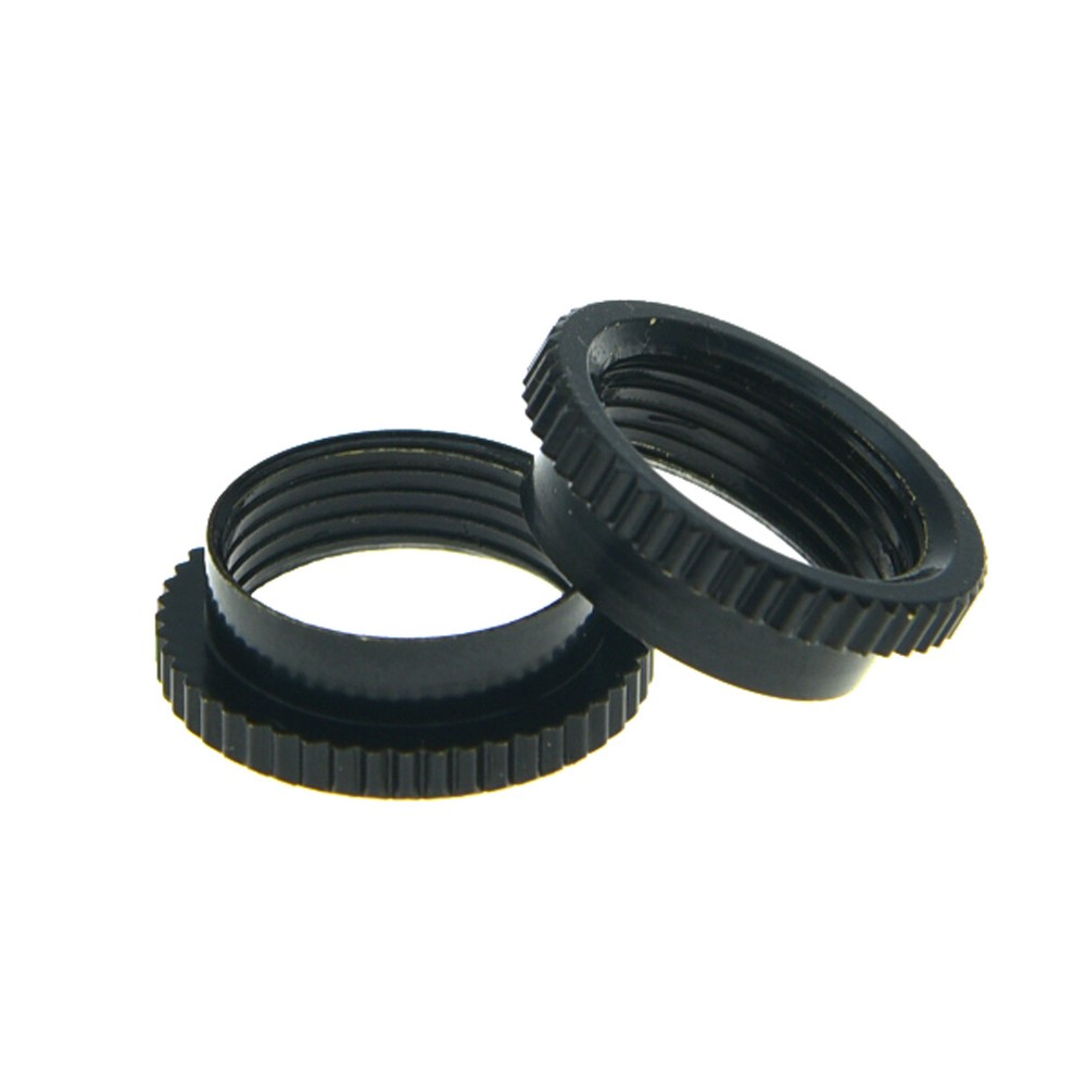 10* Black 15/32" Fine Knurl Deep Guitar Nuts Toggle Switch Nut For Switchcraft