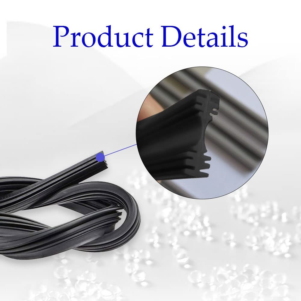 4PCS Wiper Blade Refill, 28 inch DIY Adjustable Universal Replacement Wiper B...