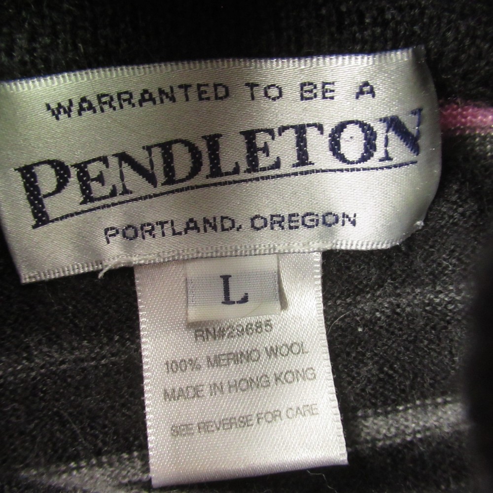 Pendleton Sweater Womens Large Long Sleeve High Neck Pullover Casual Stripes