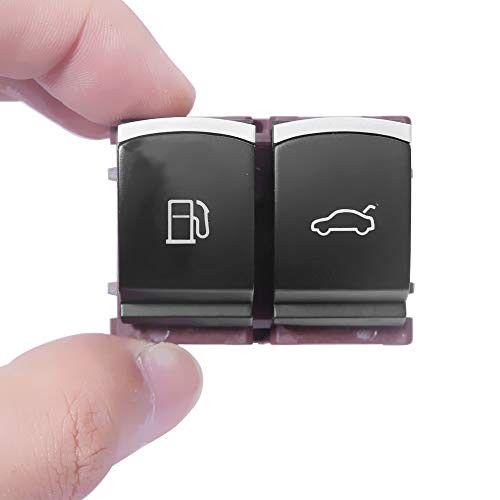 Chrome Fuel Gas Tank Door Trunk Release Button Switch Replacement for CC Jetta