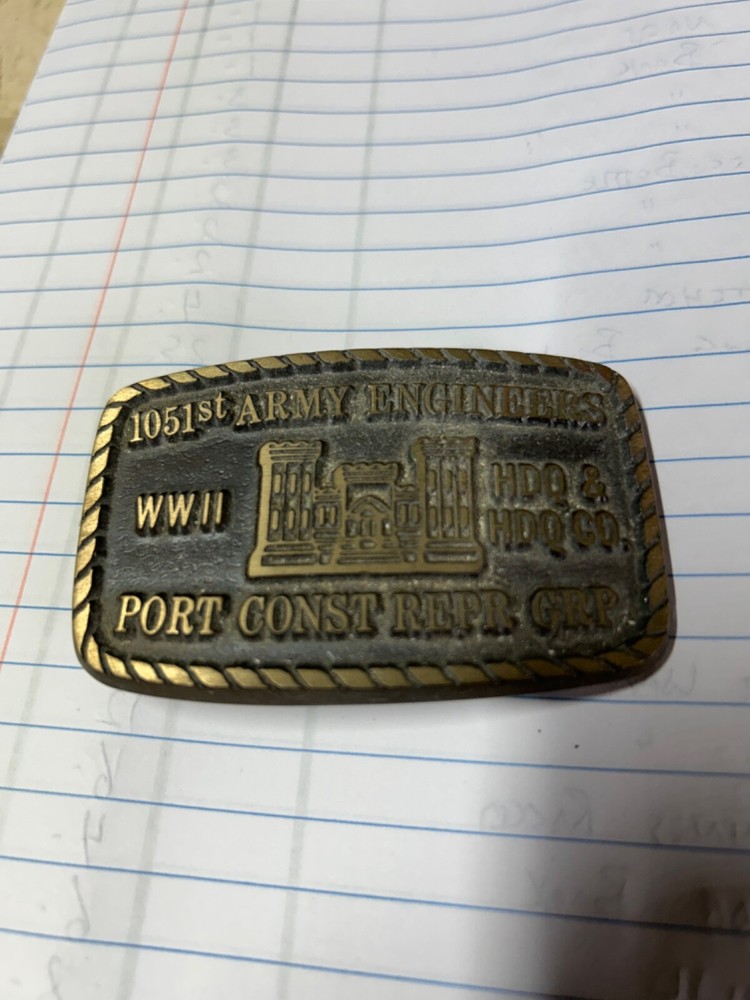 1051 st Army Engineers Belt Buckle