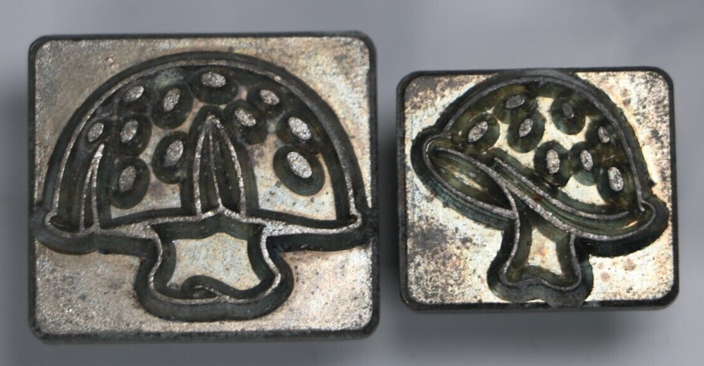 2 Mushroom Craftool Leather Stamping Tools 8210, 8214