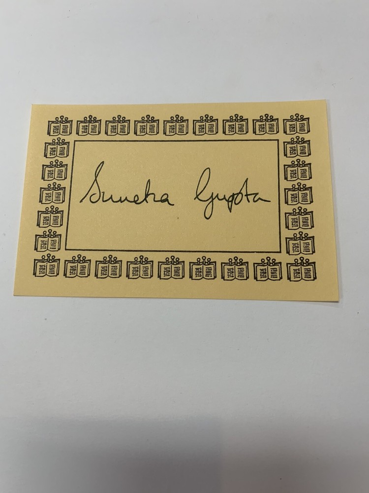 Sunetra Gupta British Epidemiologist Author Signed Bookplate Autographed New
