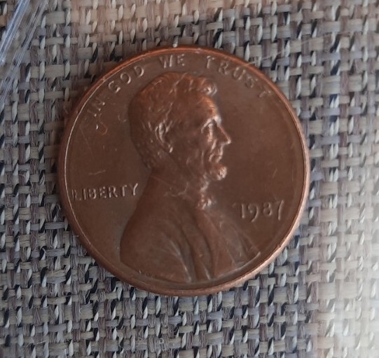 1987 P LINCOLN Cent  Broadstrike, SEE PHOTOS