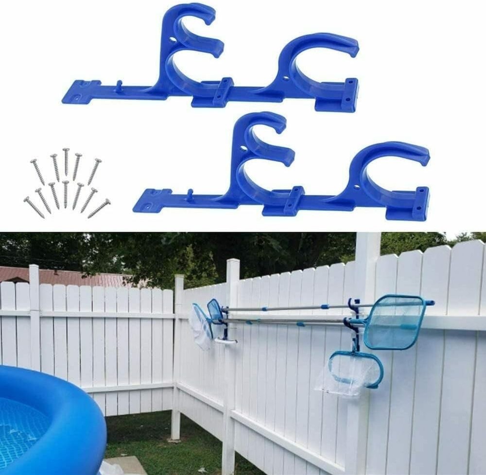 Wall-Mounted Rust-Resistant Hanger for Pool & Garden Tools - Easy Installation