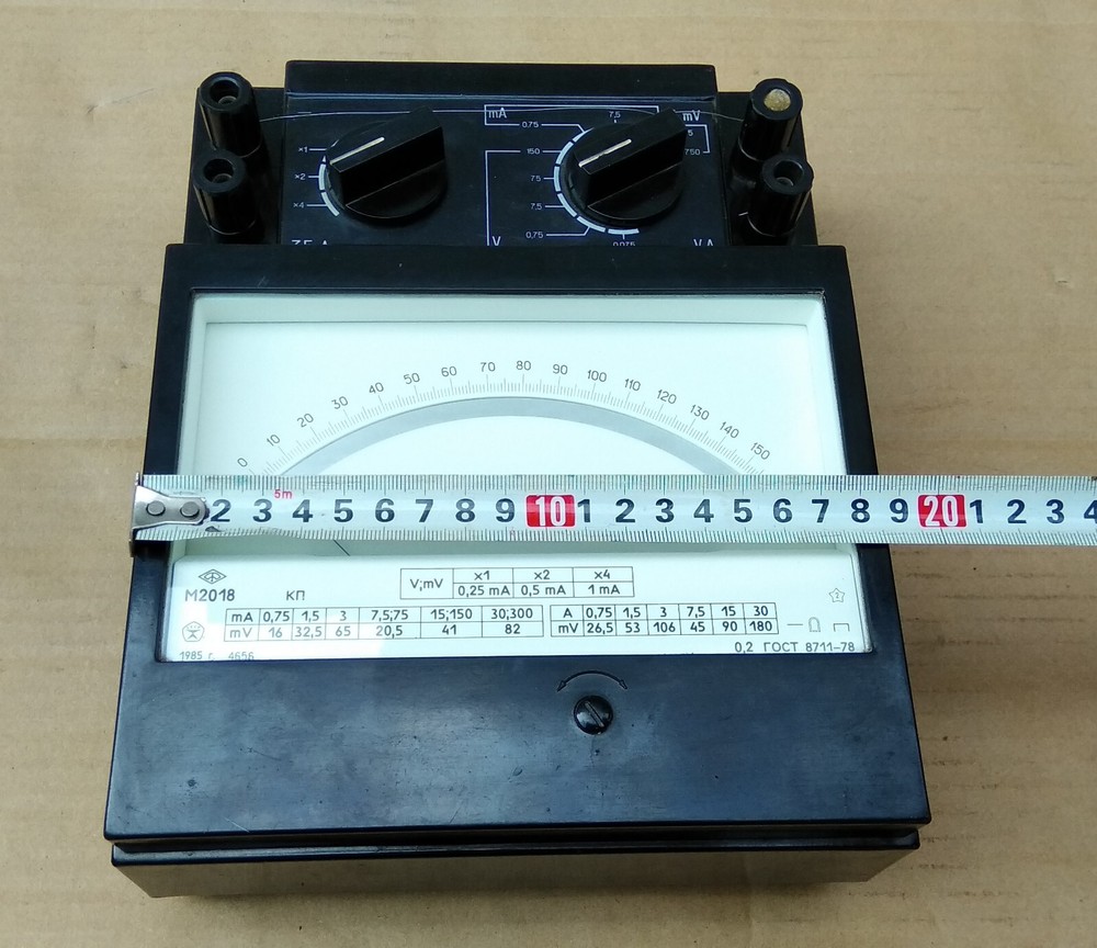 Vintage soviet analog device Voltmeter Ammeter Voltammeter M2018 Bakelite USSR