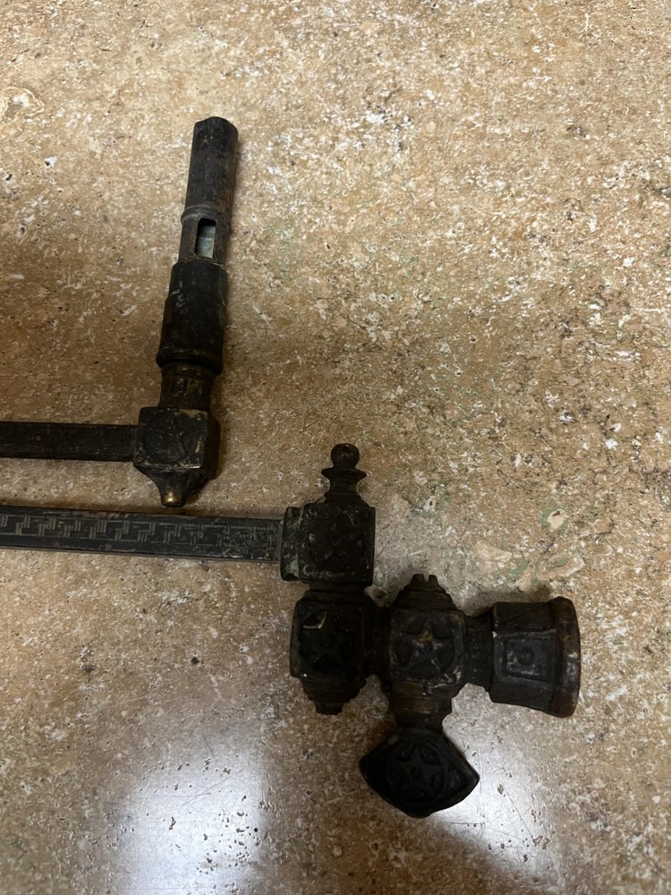 Antique brass gas valve