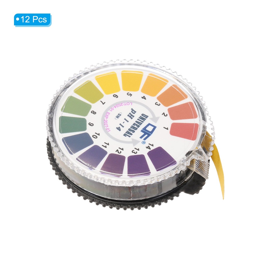 5m/Roll PH Test Paper Strips 12 Roll PH 0-14 Full Range Litmus PH Tester