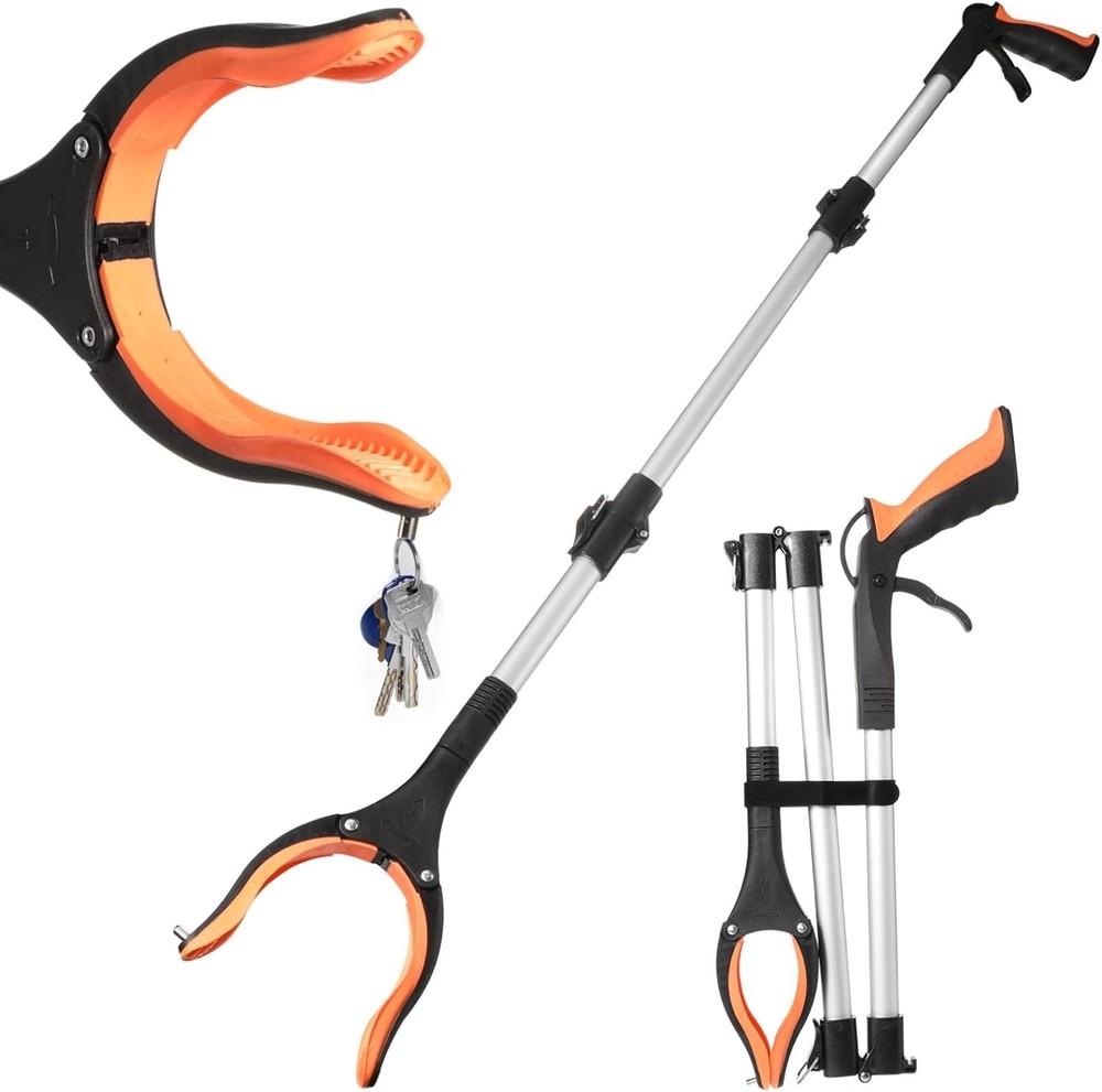 41" Foldable Grabber Reacher Tool - Adjustable Litter Picker Aid