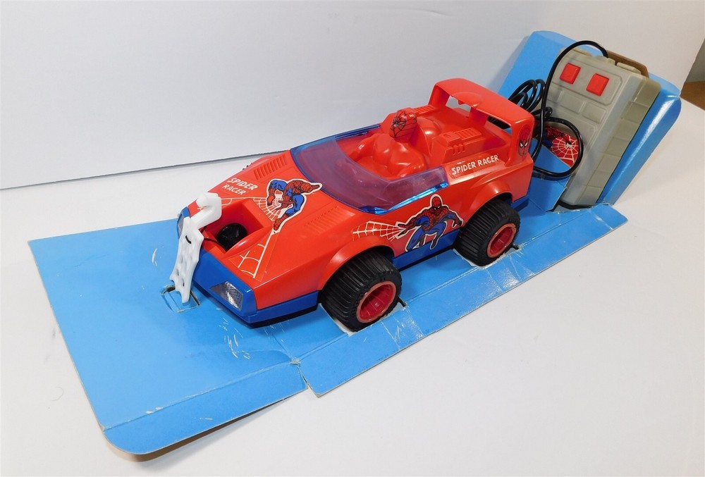 1985 Buddy L Marvel Secret Wars SPIDERMAN Remote Control Racer, Runs