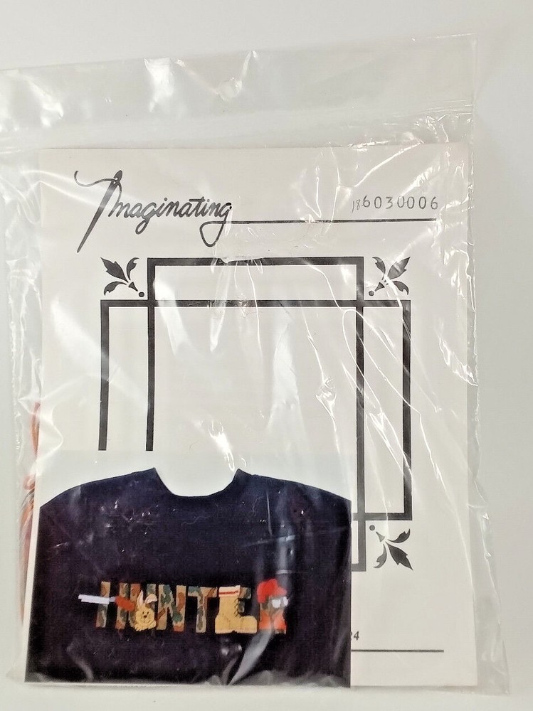 Imaginating "Hunter" Sweatshirt Counted Cross Stitch Kit with Waste Canvas