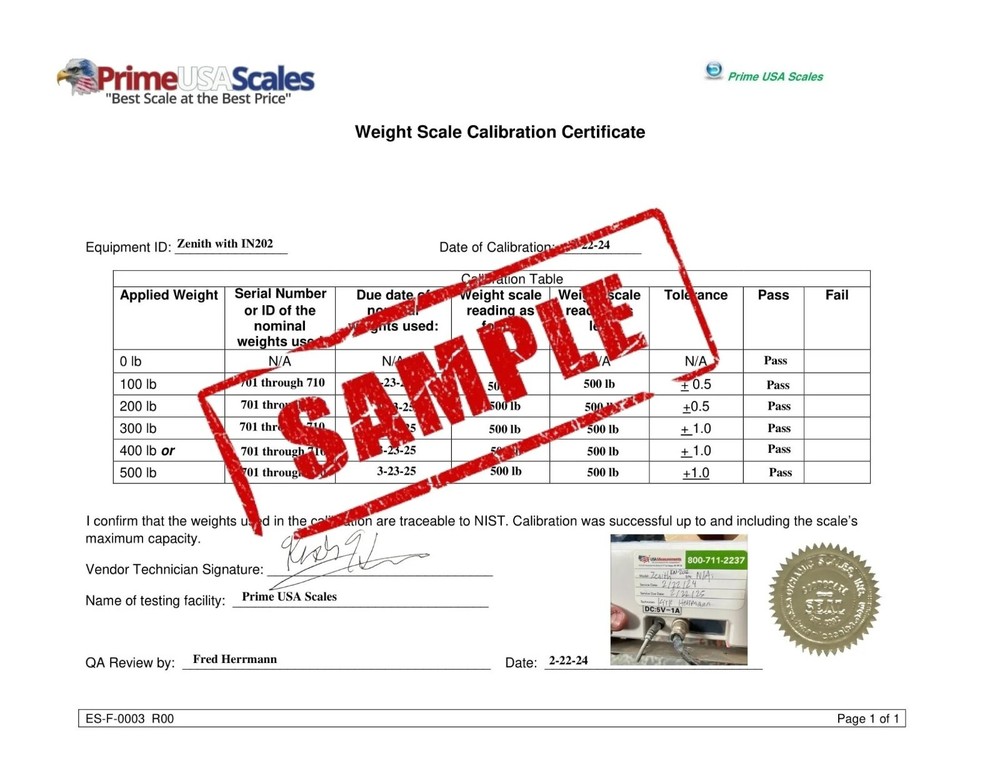 Washdown Safe 6,000 lb Crane Scale LCD with Android App & Certificate
