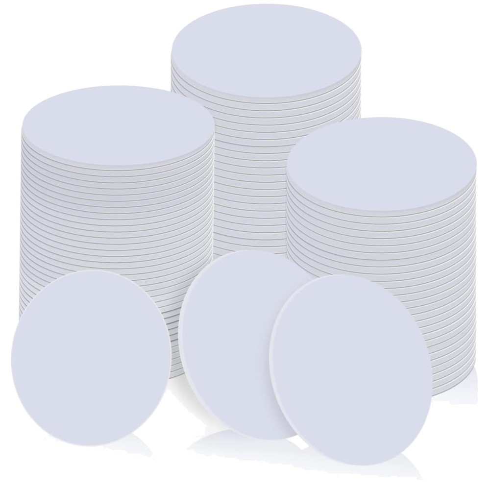 100 NTAG215 NFC Cards, White NFC Coin Tags - 30mm