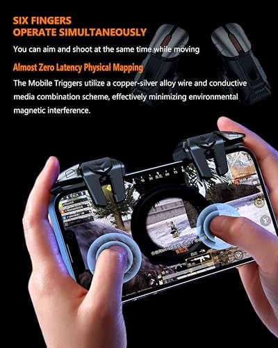Mobile Phone Controller for Android & iPhone, 6 Trigger Game Controller