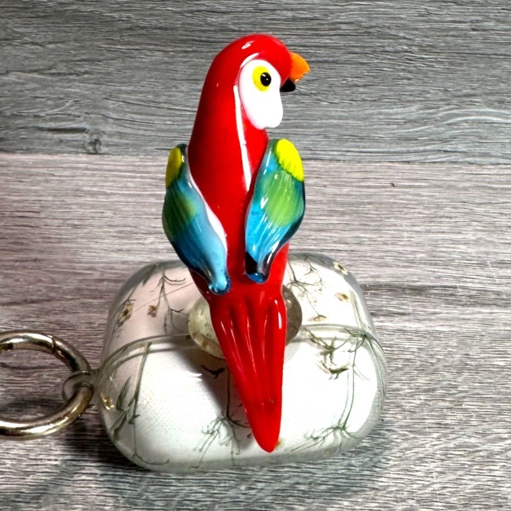 Blown Glass Parrot Figurine