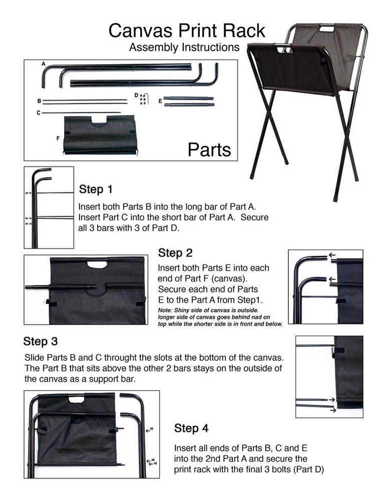 Medium Canvas Art Print Rack - Portable Folding Display for Posters Artwork P...