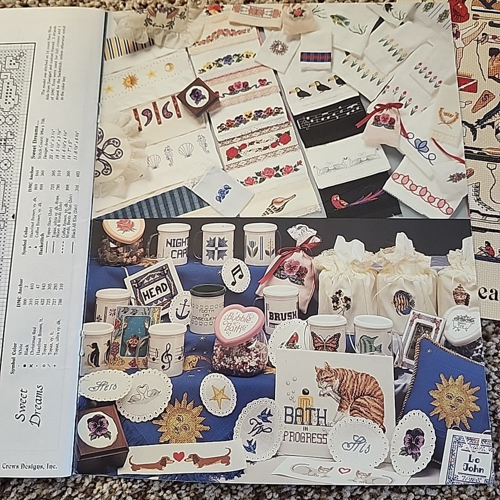 7 Jeanette Crew Designs Counted Cross Stitch Pattern Leaflets