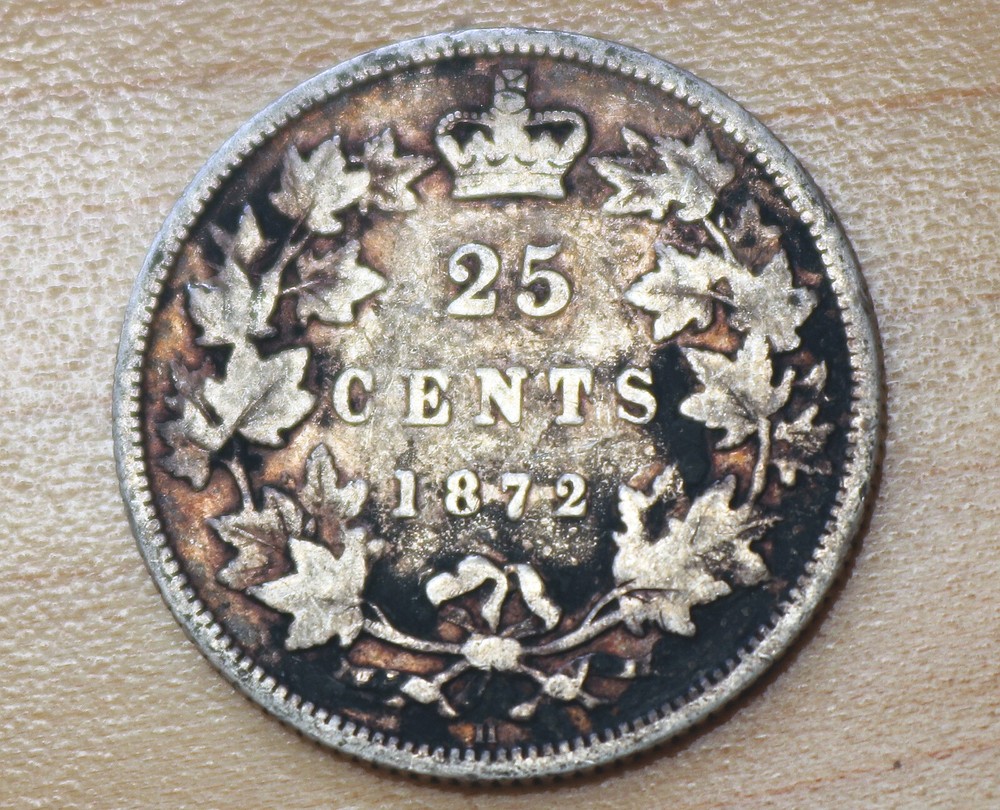 1872 Canada 25 Cents Silver