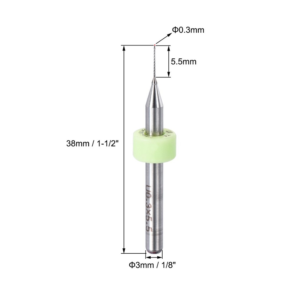 0.3mm Engraving Circuit Board Micro PCB Drill Bits Carbide CNC 10pack