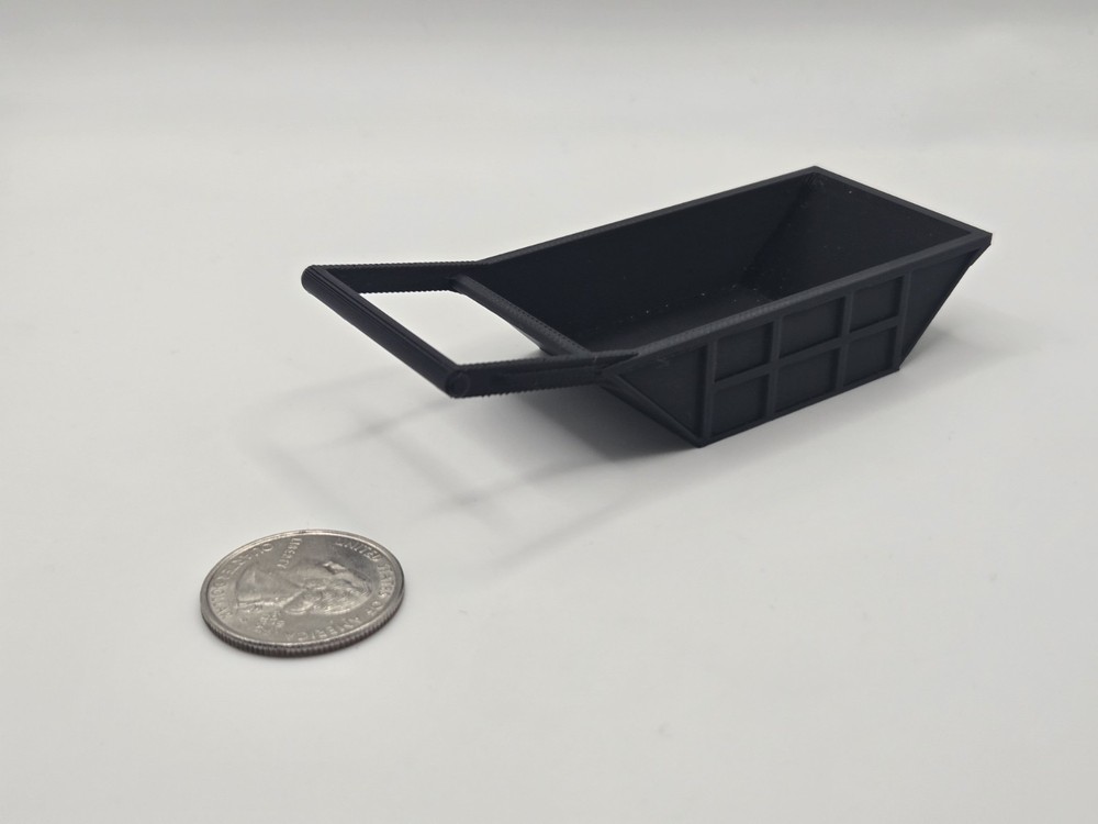 1/64 Scale 12 Cubic Yard Bedding Box in Black