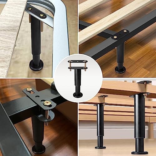 Adjustable Height Bed Frame Center Support Legs Replacement with 5.1 in-8.6 in