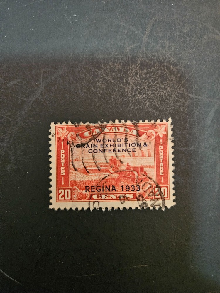 CANADA stamp error - SCOTT# 203i 'Grain Exhibition' - Broken 'X' variety used