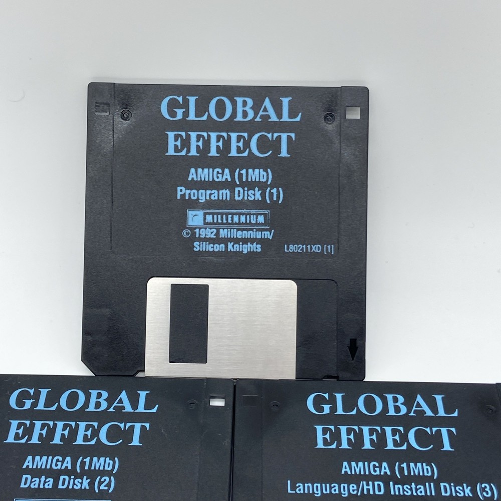 1992 GLOBAL EFFECT GAME AMIGA COMPUTER 3.5" INCH FLOPPY Disk Untested