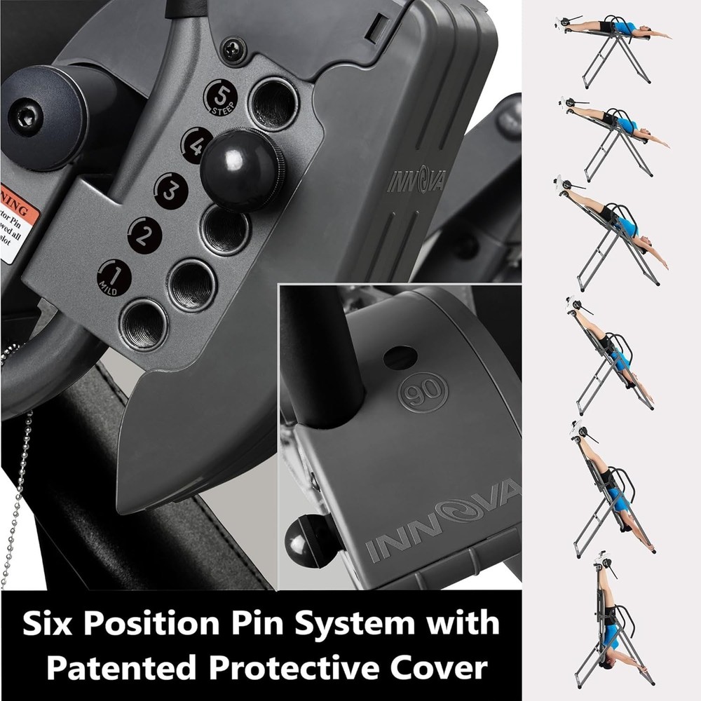 Advanced Heavy Duty Inversion Table with 6 Angle Adjustment for Ultimate Comfort