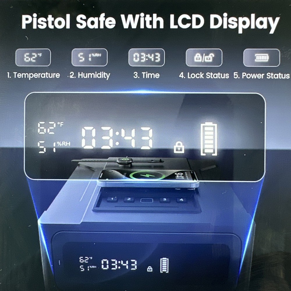 XDEER WX002 Biometric Smart Safe Quick Access Fingerprint