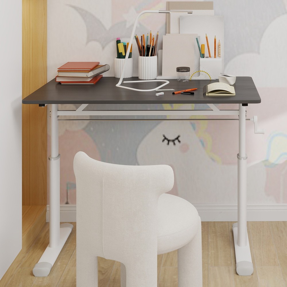 Grey Adjustable Study Home/Office Desk Height-Adjustable Multi-Purpose for Kid