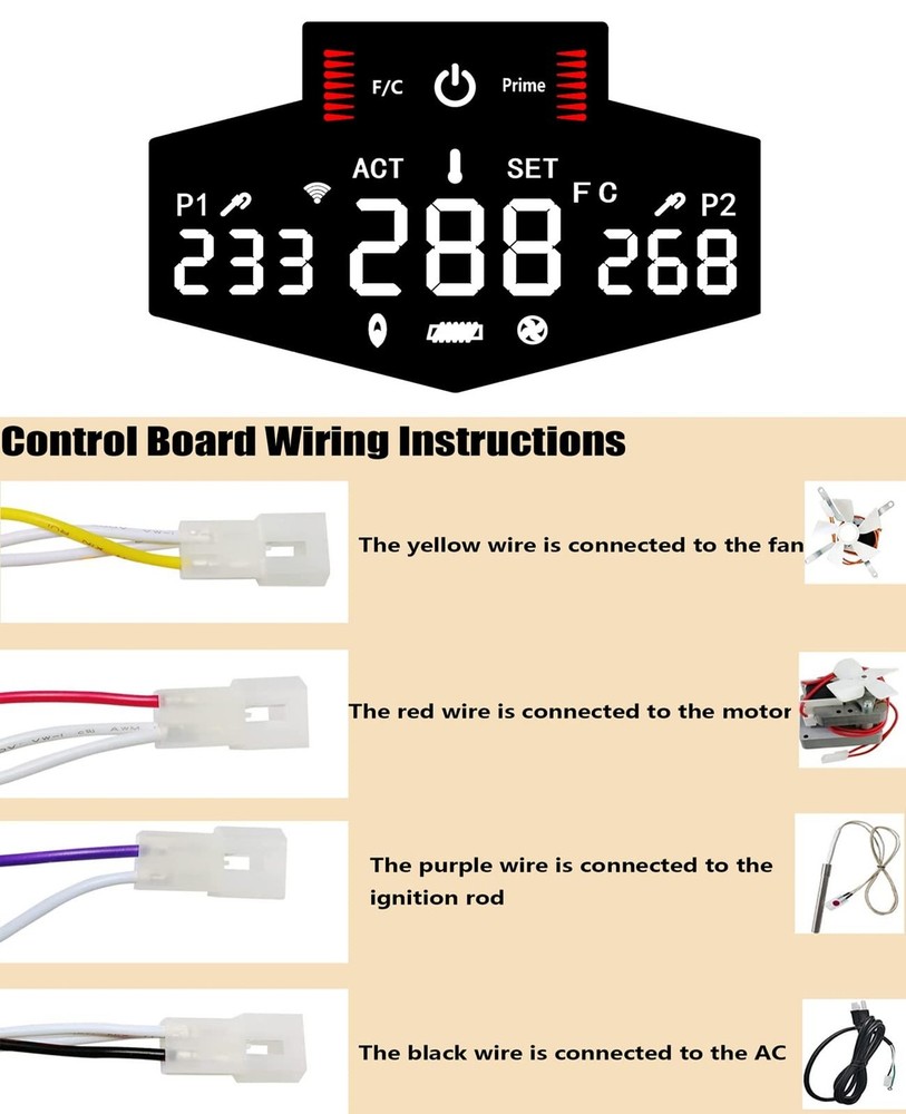 Replacement Expert Grill Digital Thermostat Controller Board with Bluetooth F...