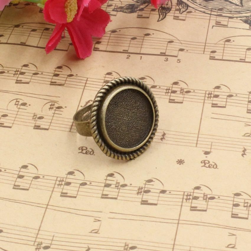 10pcs 16mm Round Cabochons Ring Blank Setting Blanks Jewelry Making Accessories