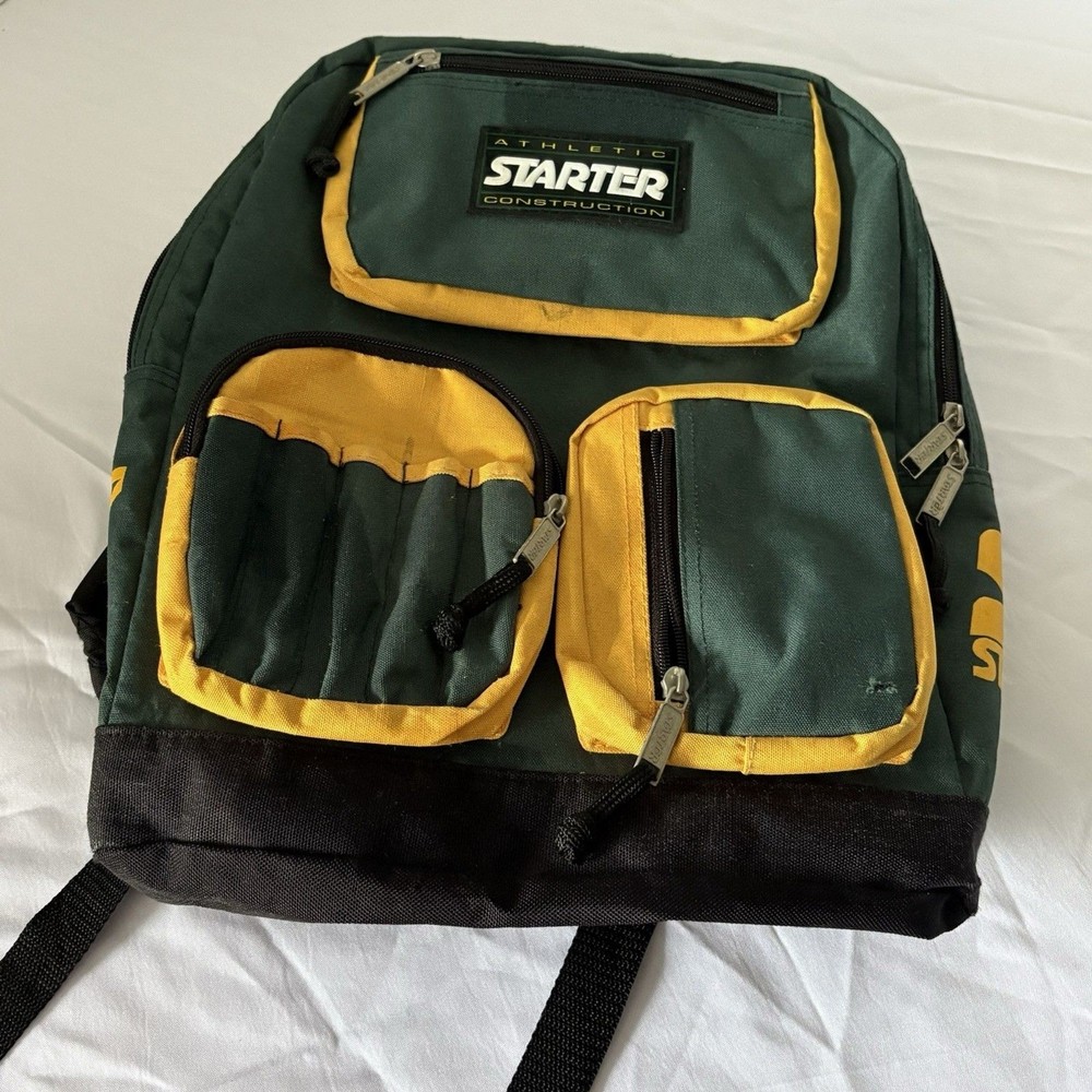 Vintage Starter Backpack 90s Green/Yellow