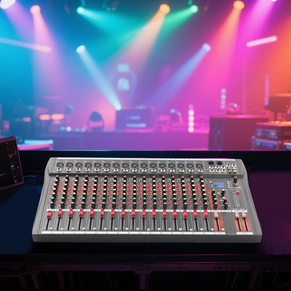 16 Channel Studio Audio Mixer USB Digital Sound Mixing Console Board Bluetooth