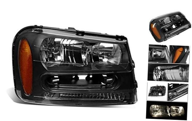 Passenger Right Headlight Assembly for 2002-2009 Chevy Trailblazer 02-06 EXT