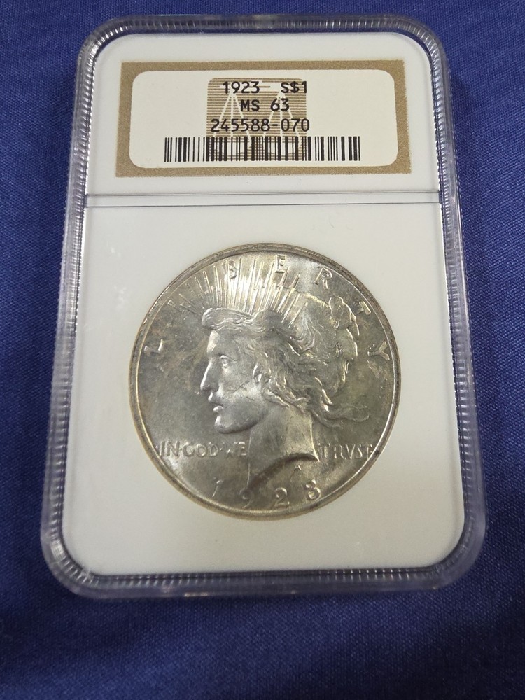 1923 Peace Dollar MS-63 Old Holder
