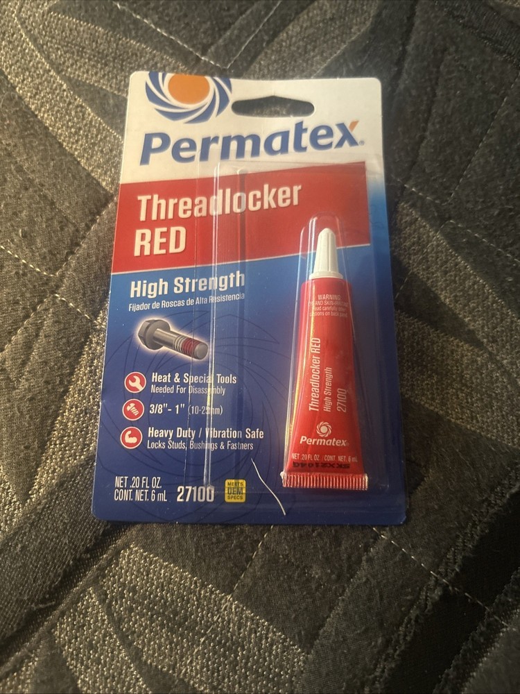 Permatex 27100 Threadlocker Red High Strength 6 ml