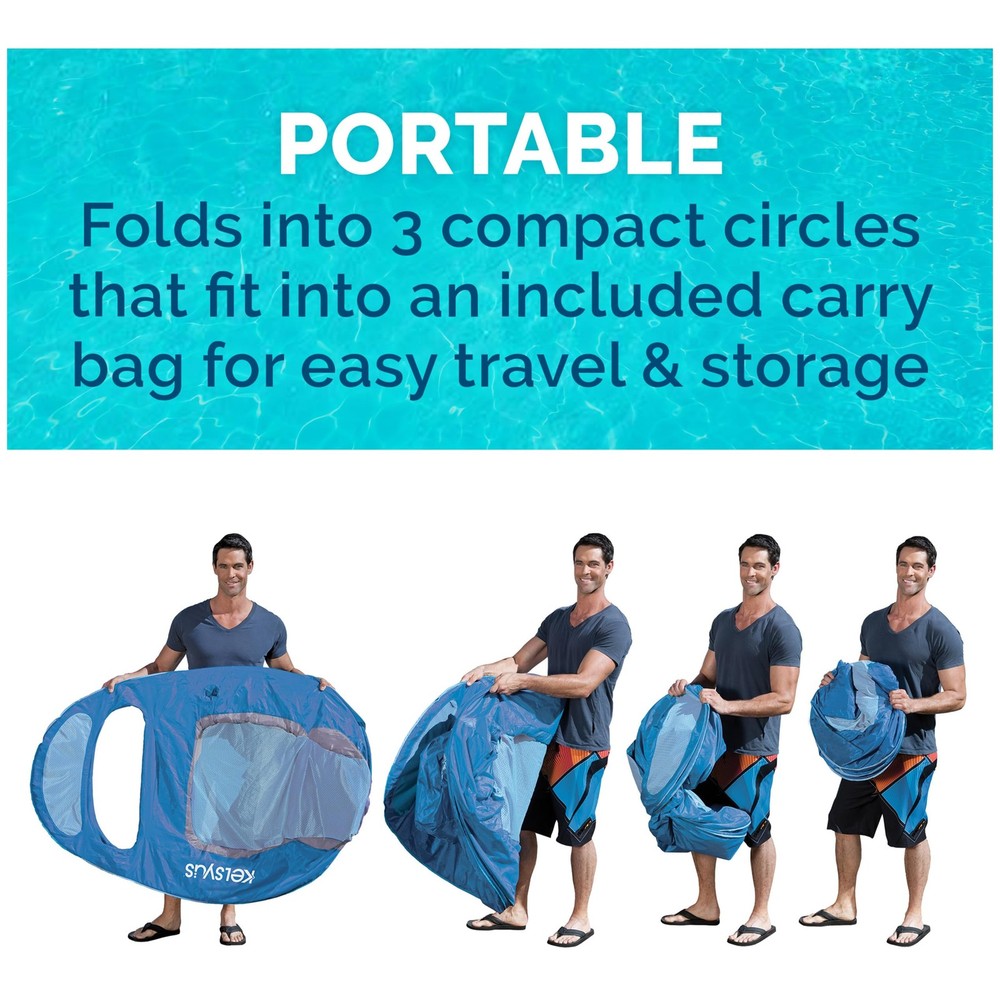 Spring Float Pool Lounger Chair - Lightweight, Easy-Inflate, Comfortable Design