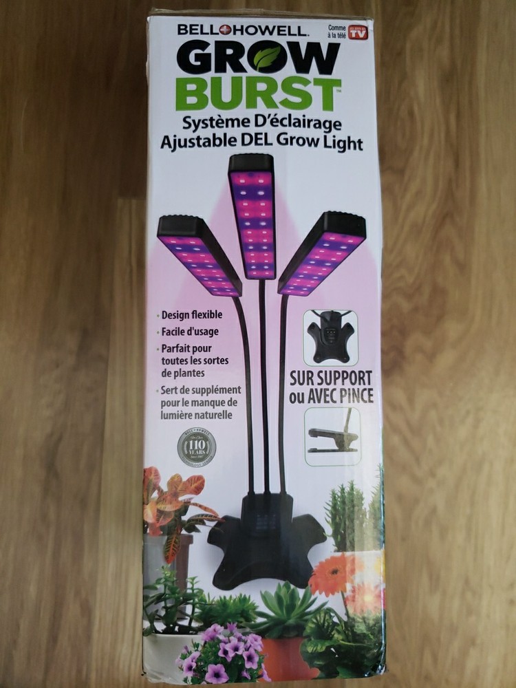 Bell + Howell Bionic LED Flexible Indoor Grow Light with 3 Adjustable Light Head