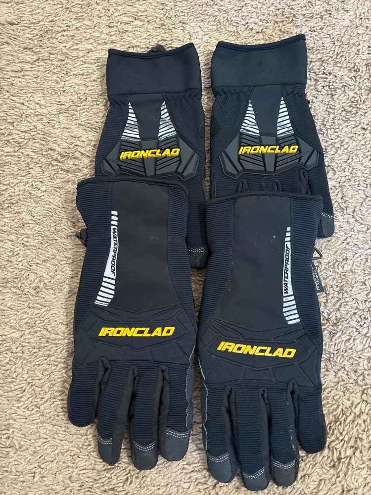 (2) Ironclad Black Gloves SZ XL