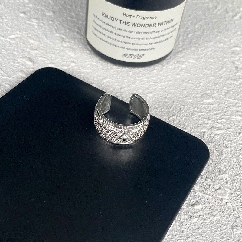 Vintage 925 Sterling Silver Evil Eye Ring