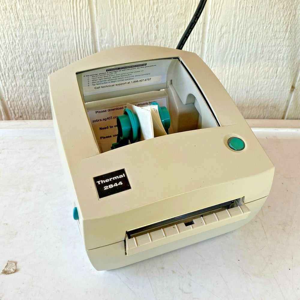 Zebra LP2844 Thermal Shipping Label Barcode Printer No Dome