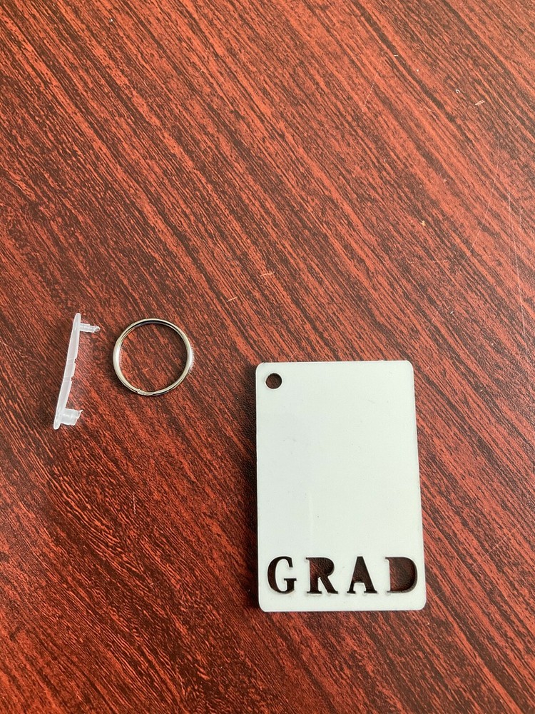 Sublimation Blanks Keychain, 5 Blank Grad Keychain, Sublimation Keychain Blanks