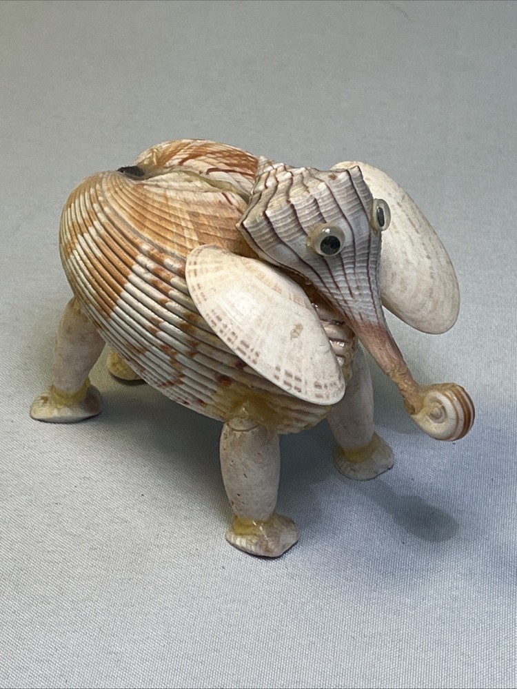 Artist Beth Basista Seashell Elephant Sculpture